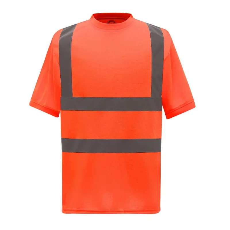 Imagem -05 - Segurança Reflexiva Manga Curta T-shirt Alta Visibilidade Trabalho de Estrada Tee Top oi Vis Workwear Vest