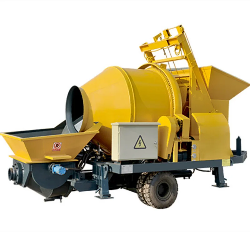 YG Construction Concrect Pump Machine Portable Self Loading Diesel Engine Power Trailer Small Concrete Mixer with Pump for Sale