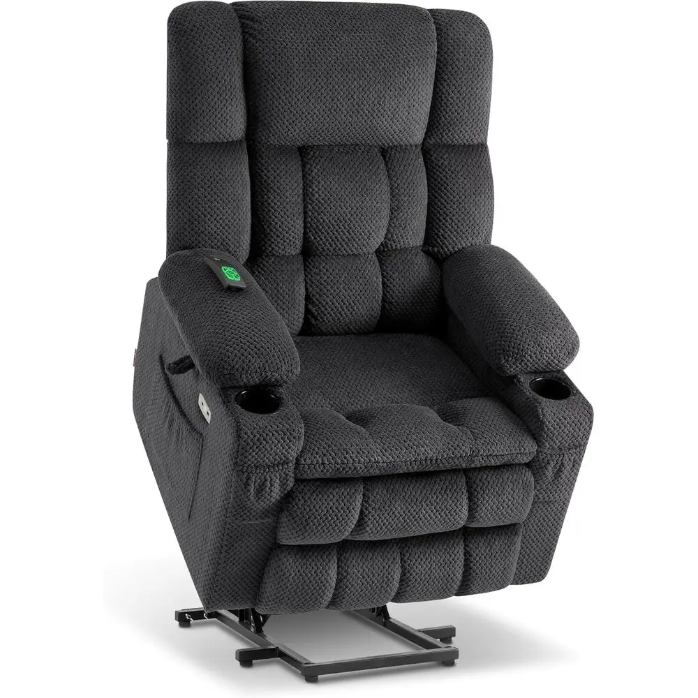 

Dual Motor Large Power Lit Recliner Chair or Elderly, Lay lat Lit Chair with Heat and Massage, Big Lit Recliner or Tall People,