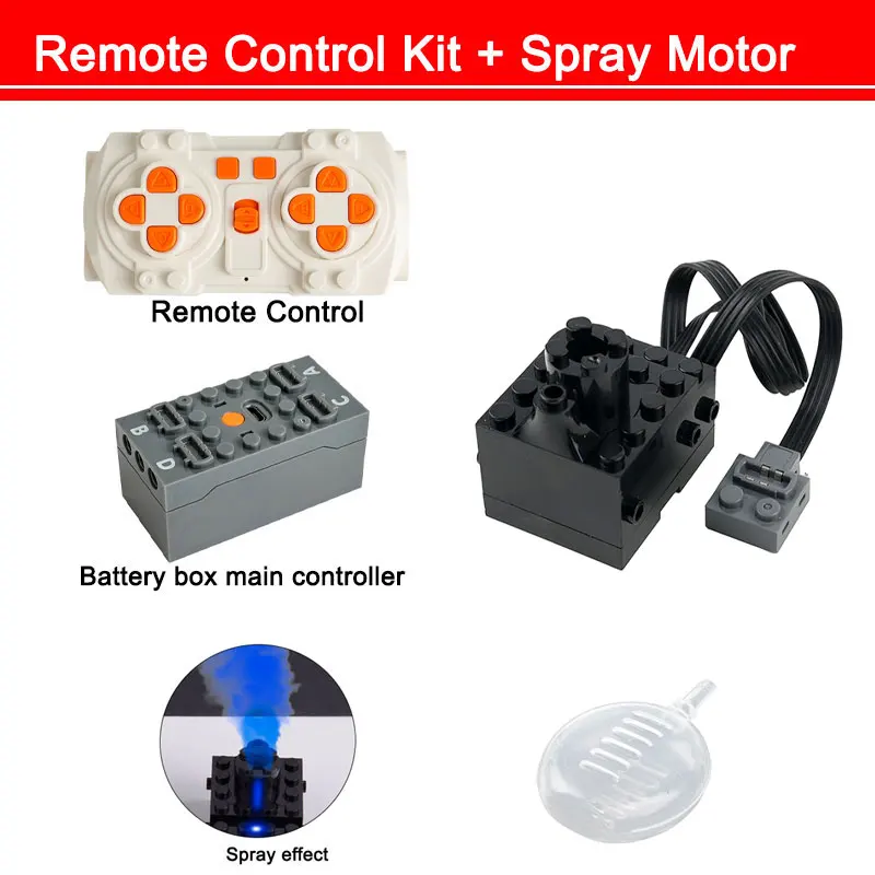 MOC Blue-tooth APP-Fernbedienungsset – wiederaufladbare Batteriebox, Motorset, Geschwindigkeitsregler für PF-Baustein-Modifikationen