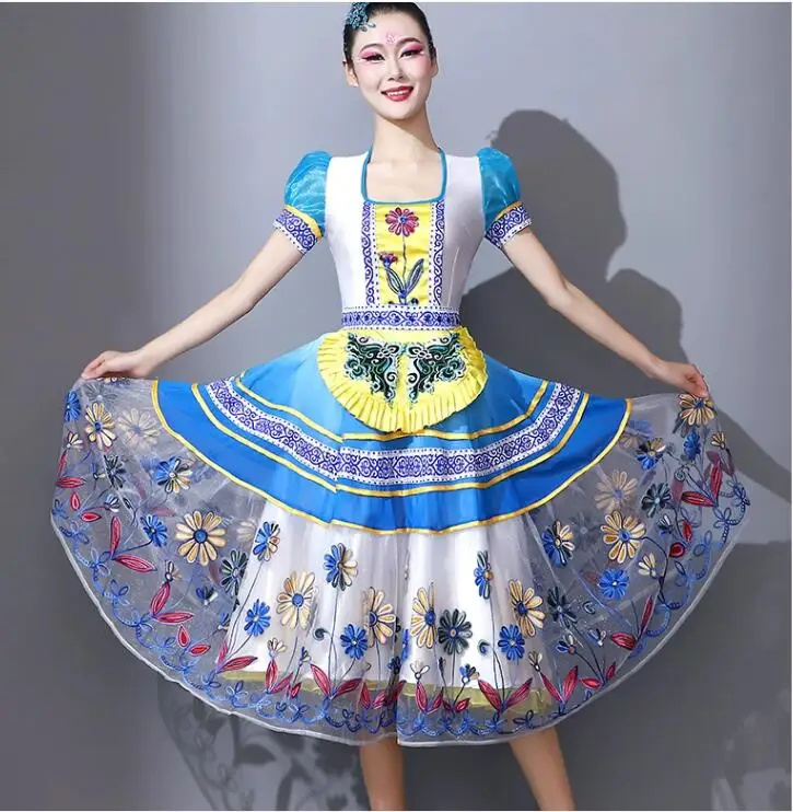 

New European Style Palace Ethnic Dance Costumes for Russian Performances