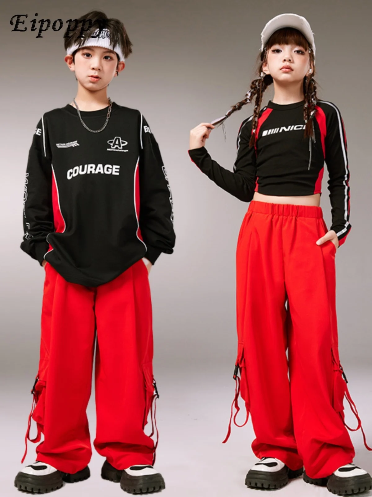 

Hip Hop Fried Street Hip Hop Children Trendy Clothes Girls New Year's Day Handsome Performance Clothes Hiphop Suit Boys Hip