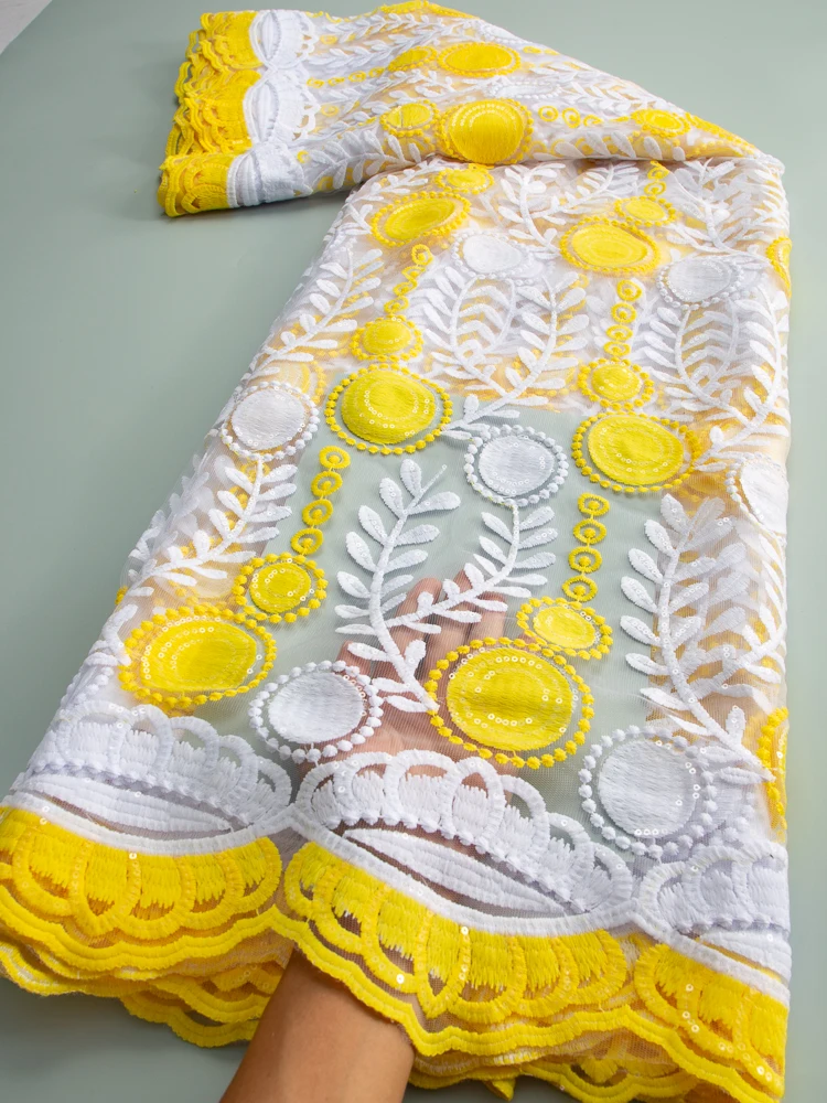 Rede De Tule Francês Africano Laço Com Lantejoulas, Tecido De Seda De Leite, Vestido De Mulheres, Alta Qualidade, 2.5 Jardas, TY3565, 2023