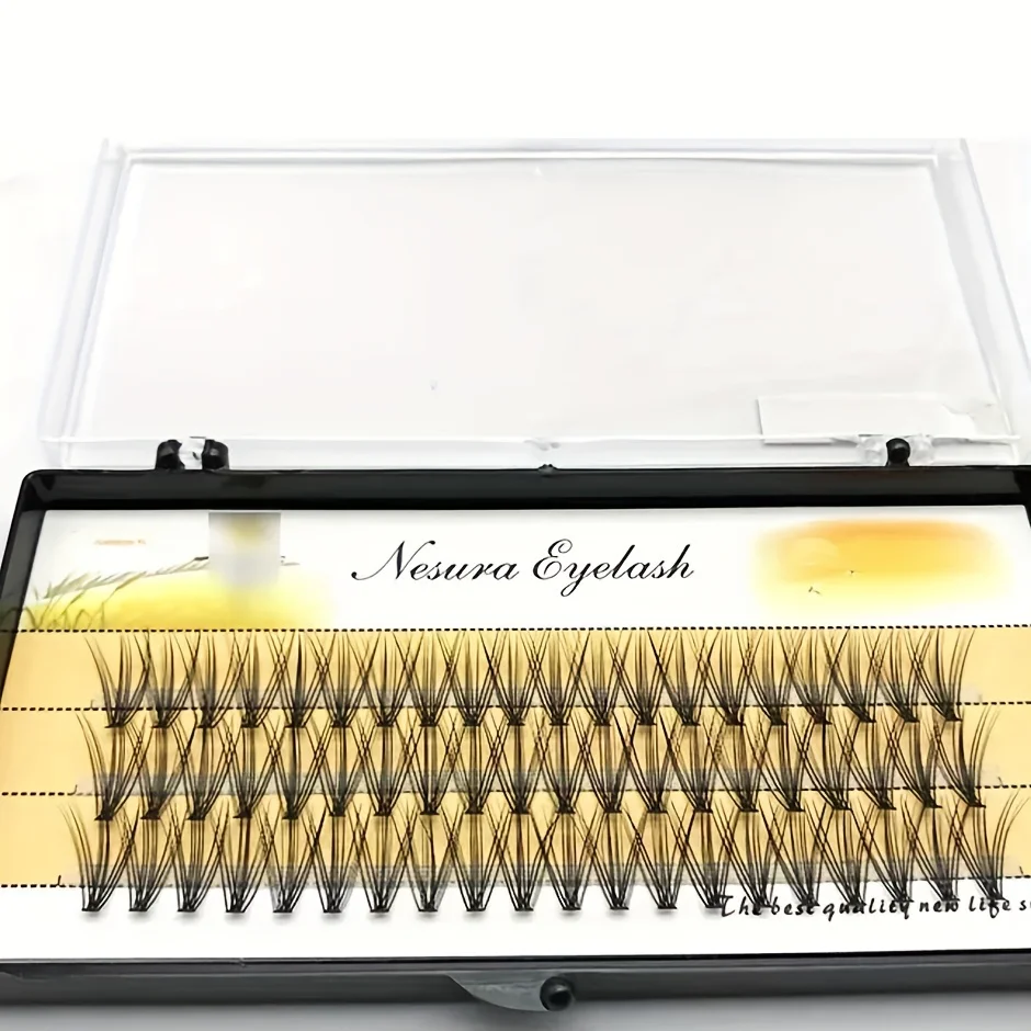 1 BOX (60 Clusters), 10D/20D 0.07C 8/9/10/11/12/13/14MM, Eyelash Extension Clusters, Single Cluster False Eyelashes Makeup Produ