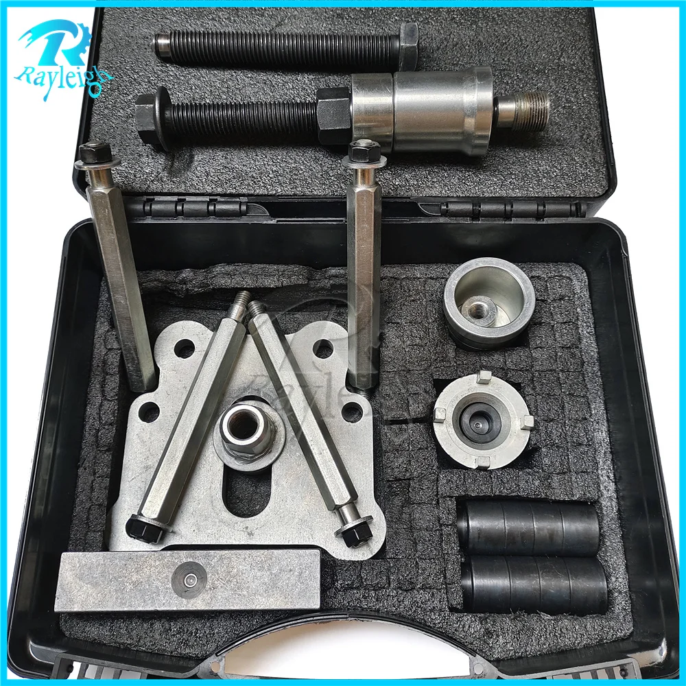 

Universal OHC Valve Spring Compressor Set – Fits Most 4/6 Cylinder Engines, w/ Storage Case, Guide Rods & Adapters