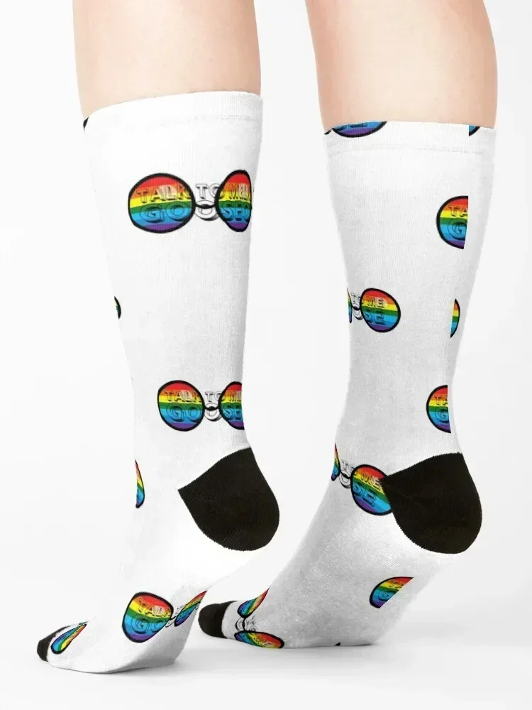 Talk to me Goose-rainbow color sunglasses topgun quotes Socks Lots designer tennis loose Socks For Man Women's
