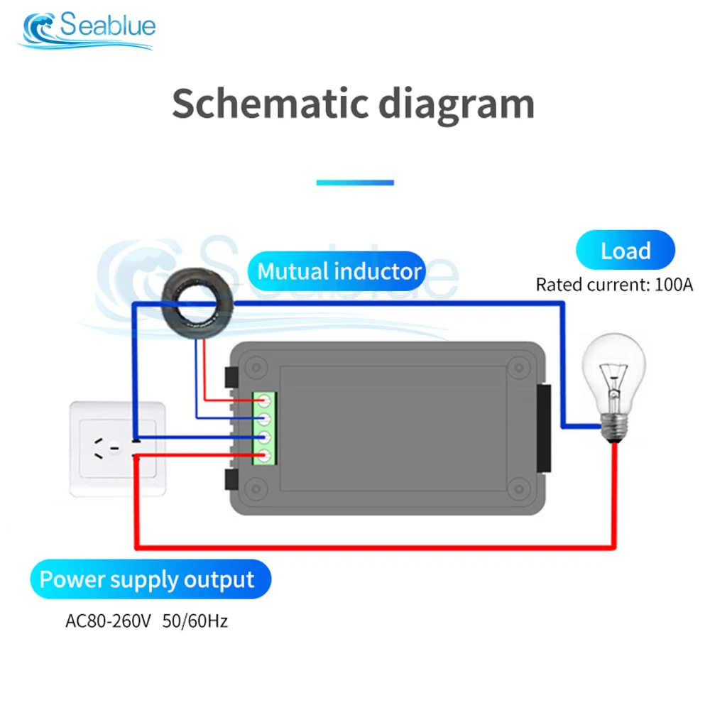 AC 80-260V 100A 2200W LCD voltmetro digitale amperometro wattmetro tensione corrente misuratore di potenza Volt Detector Tester Monitor PZEM-022