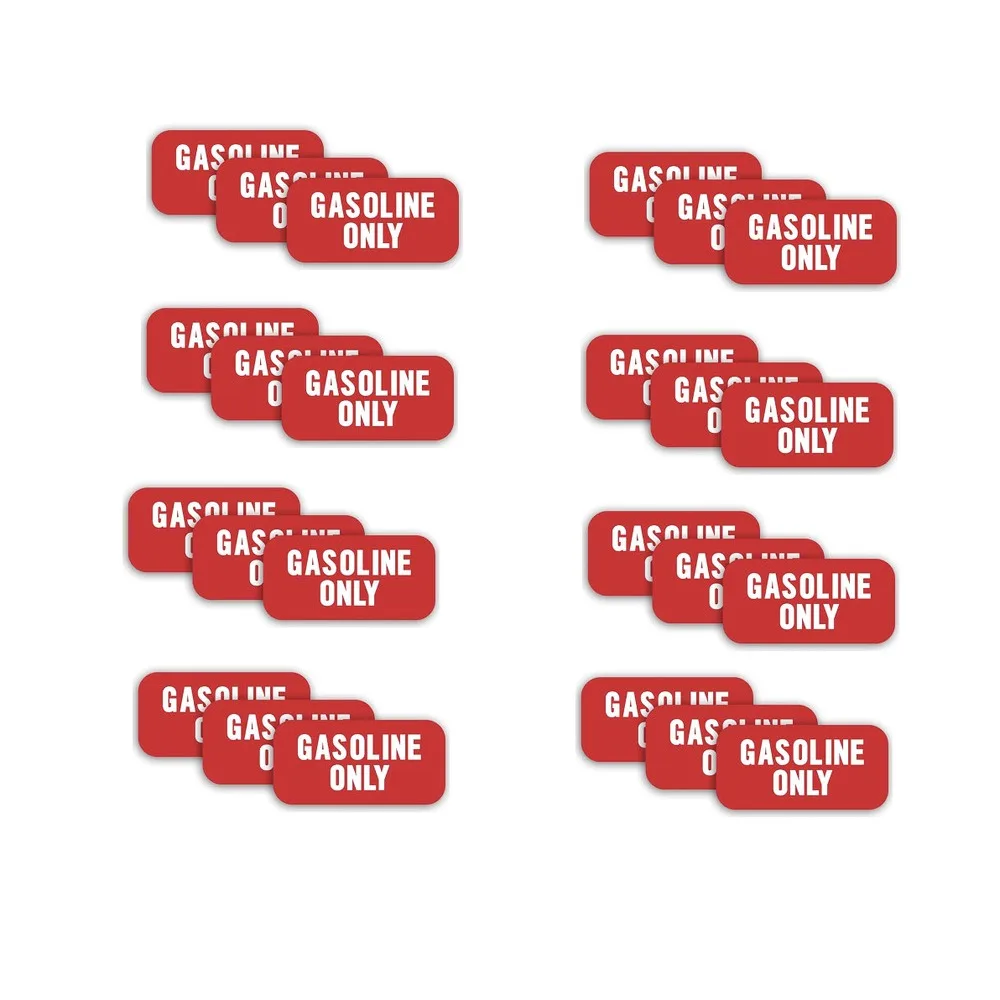 

Gasoline Only gas sticker fuel caution warning decal door tank diesel oil 1"x 2"