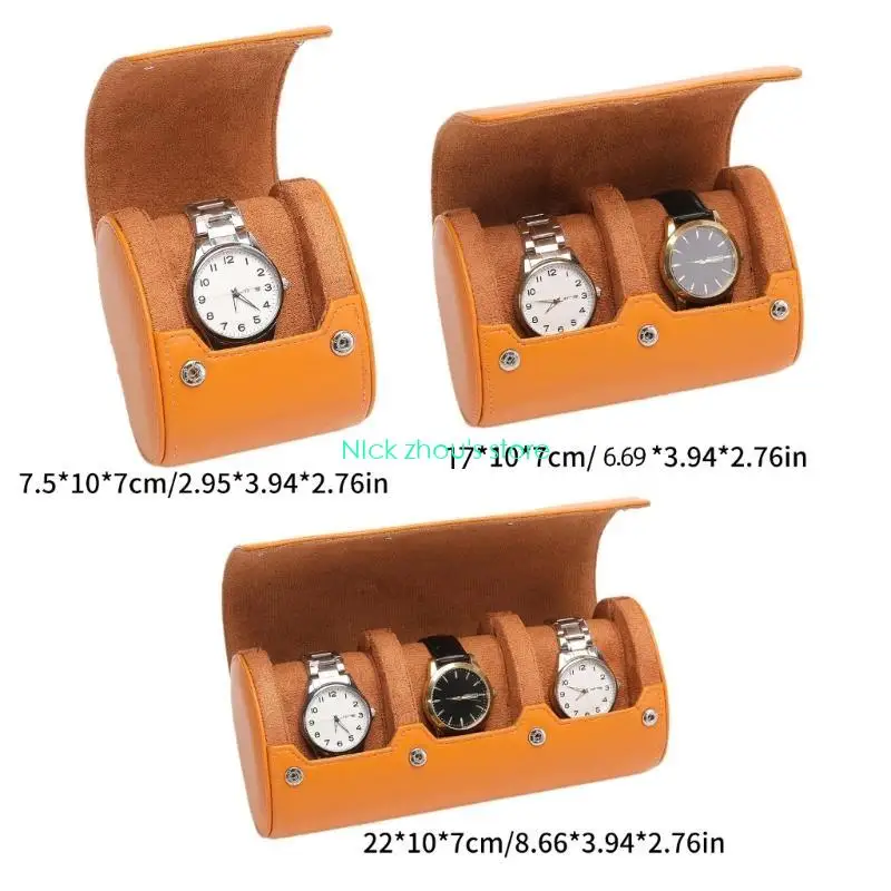 E15E صندوق عرض ساعة أنيق بو حافظة ساعة جلدية صندوق تخزين ساعات ساعة لفة حافظة ساعة منظم مجوهرات للساعات