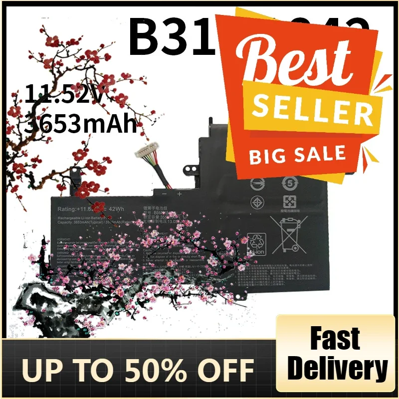 

【Fast Delivery】New 11.52V 3563MAH B31N1842 Laptop Battery FOR Asus VivoBook S15 S5500F V5050E V5100E M5100U S531FA-BQ028T Series