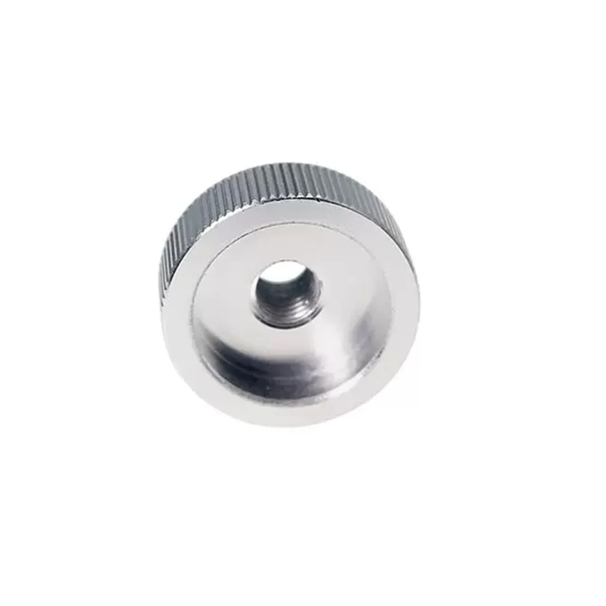 Black / Silver Aluminum Alloy Concave Through Hole Hand Twisted Knurled Nut M4M5M6M8M10