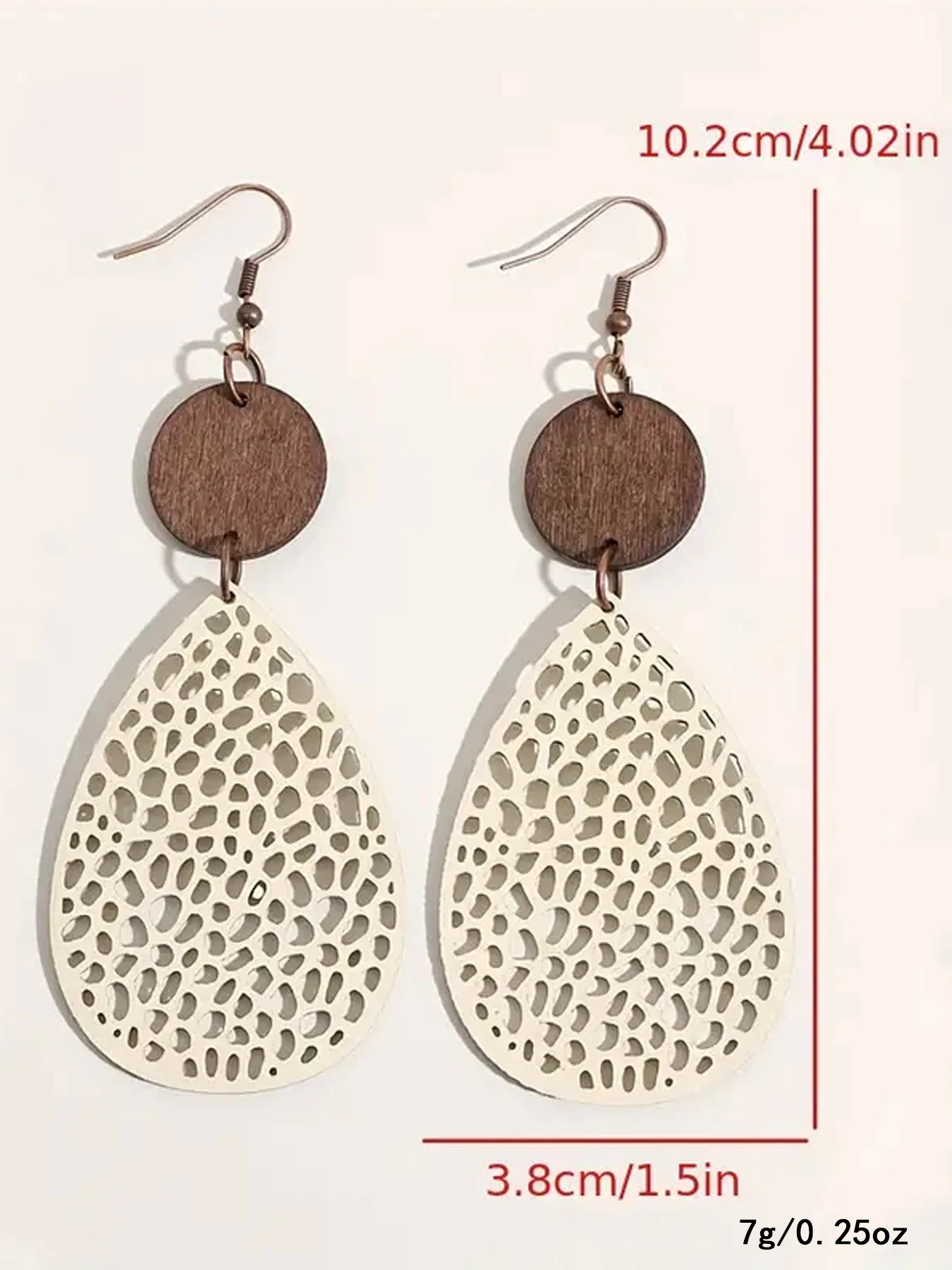 1 Pair Bohemian Style Faux Leather Earrings Vintage Drop Earrings for Women Holiday Gift