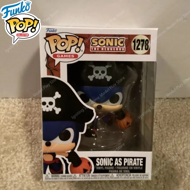 Funko Pop Original Games Sonic The Hedgehog Sonic As Pirate Halloween Collectible Vinyl Figure #1278 Collectible Model Ornaments