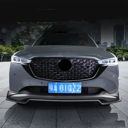 For Mazda CX-5 CX5 2022- 2024 ABS Black Car front Body Cover Racing Engine Trim Front Bumper Grid mesh Grill Grille Hoods Part