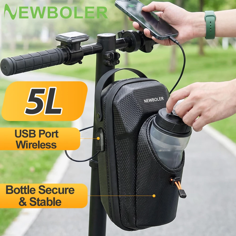 

Quick Release 5L EVA Electric Scooter Bag Accessories Electric Vehicle Bag With USB Port Waterproof Scooter Front Bag Bike Bag