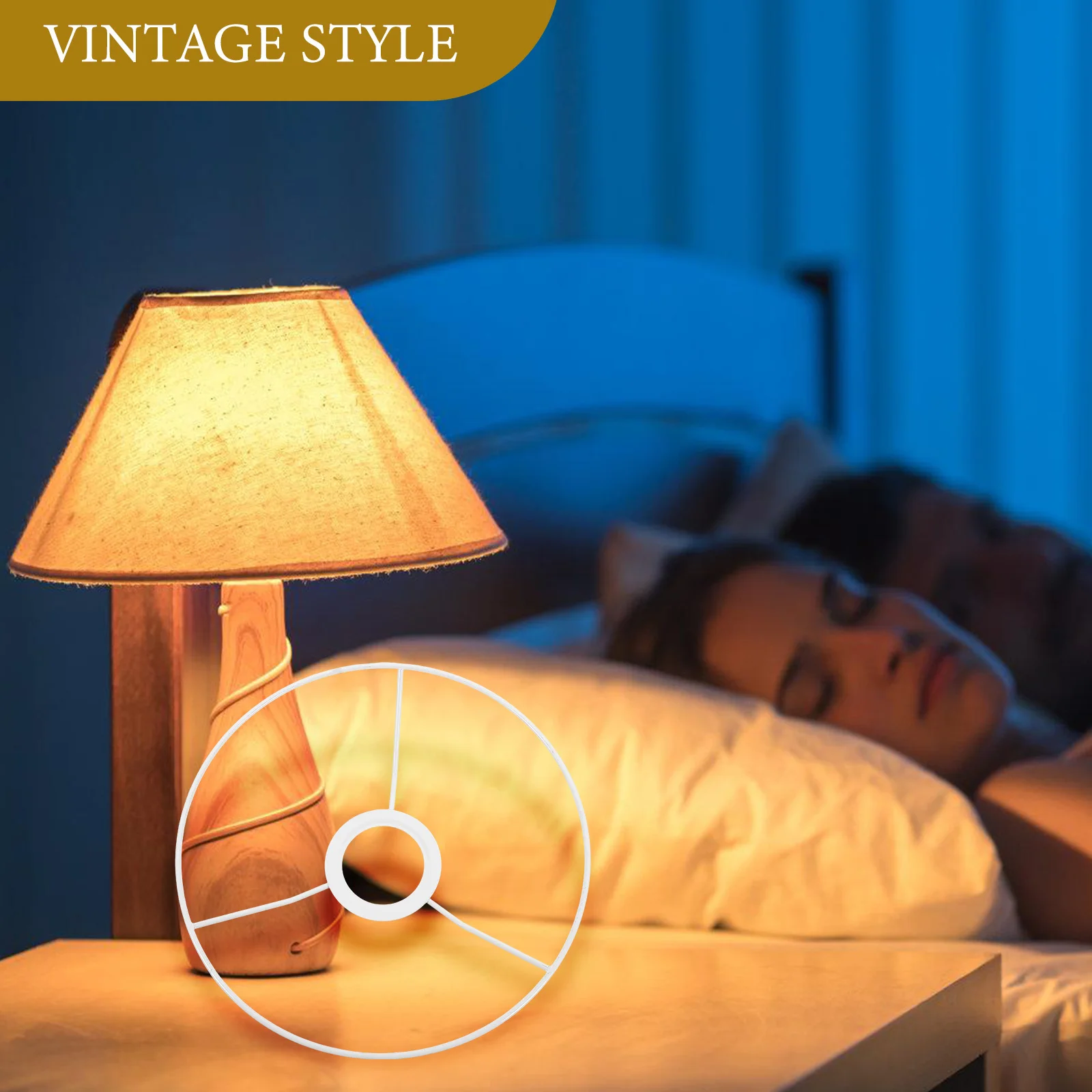 

1 Pair Round Lampshade Frame Ring Metal Diy Lamp Shade Holder Vintage Wire Frame For Table Lamp Pendant Light Chandelier Bracket