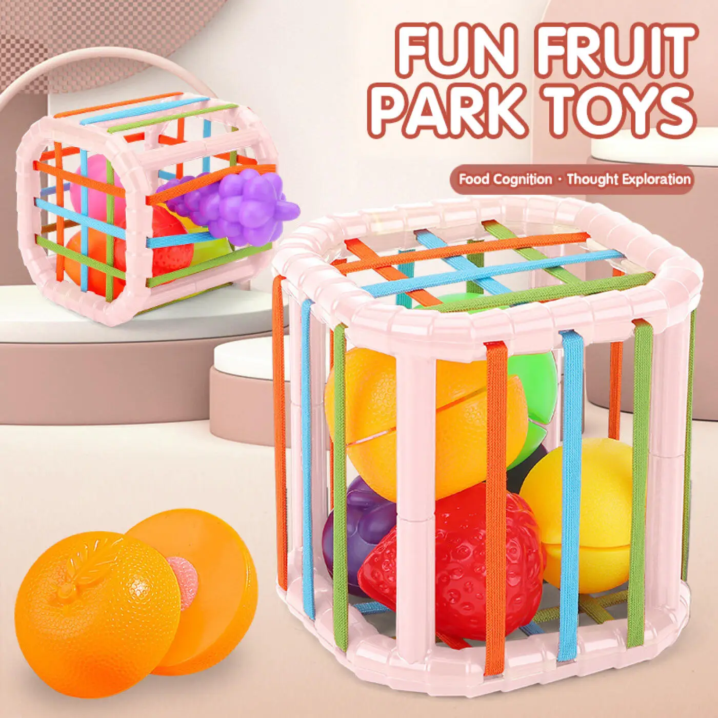 Montessori brinquedos do bebê 18 meses desenvolvimento sensorial aprendizagem brinquedos educativos blocos coloridos jogo de classificação para bebês infantis
