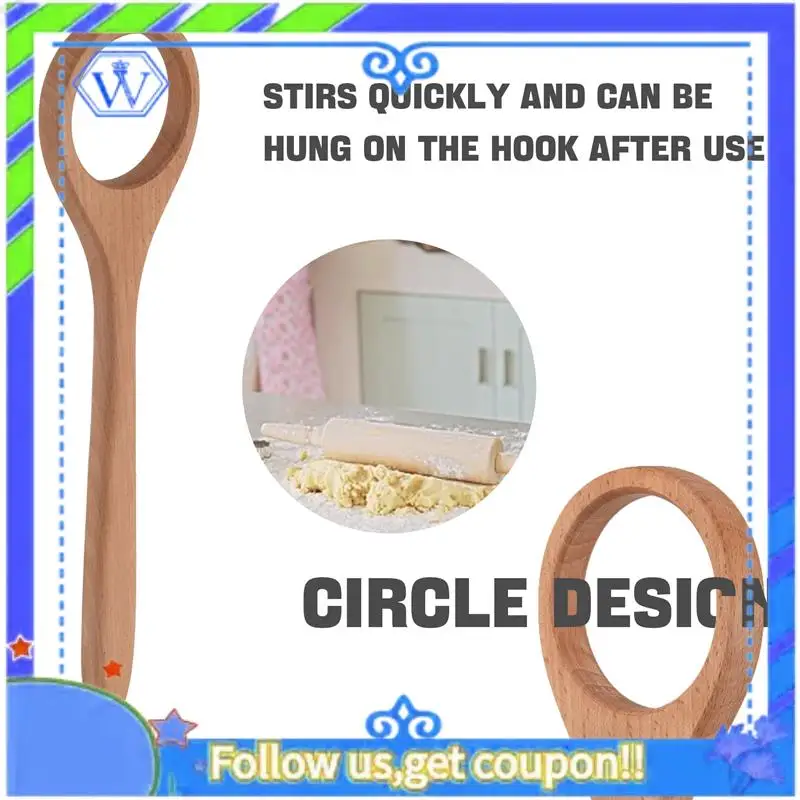 

Easy To Use 12Inch Wooden Danish Dough Whisk Sourdough Whisk Dough Mixer Bread Whisking Tool For Mixing Sourdough Bread