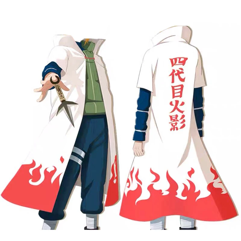 Anime Naruto Cosplay 4Th Uzumaki Naruto Costume adulte enfants Cape cadeaux d'halloween