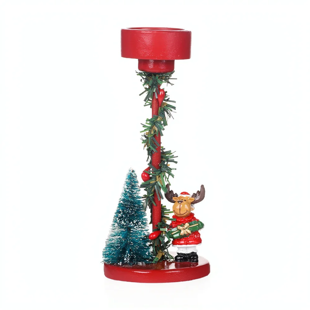 Elegant Christmas Tree Candle Holder Resin Candlestick Ornament Modern Home Decor For Festive Xmas Holiday Celebration