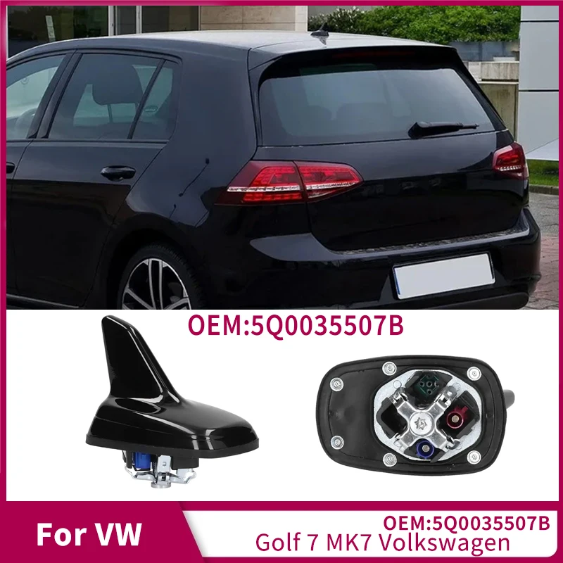 5Q0035507B 5Q0035507P Shark Fin Roof Antenna For VW Golf 7 MK7 Arteon Sportsvan T-Roc GPS GSM Radio Aerial Cover