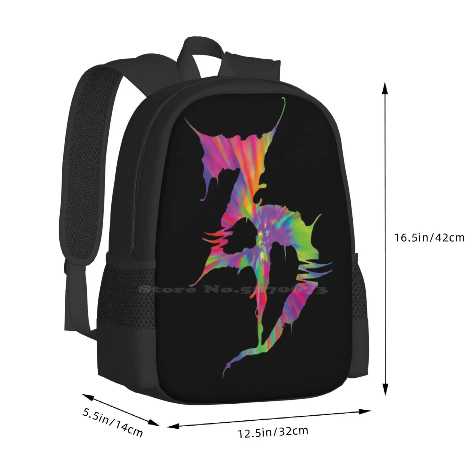 Zeds obral besar tas Fashion ransel Zedsdead Tie Dye Trippy Psychedelic Edm musik tari elektrik Dubstep Wub Headbanger