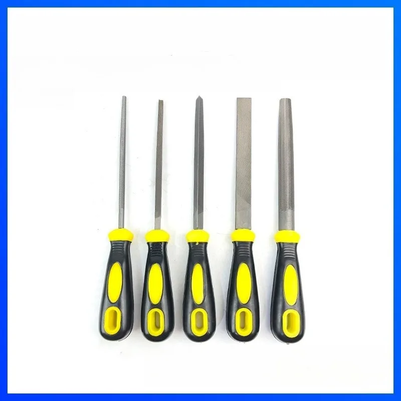 High Carbon Steel File Set | Flat / Half Round / Triangular / Round Metal File for Woodworking & Fitter Tools