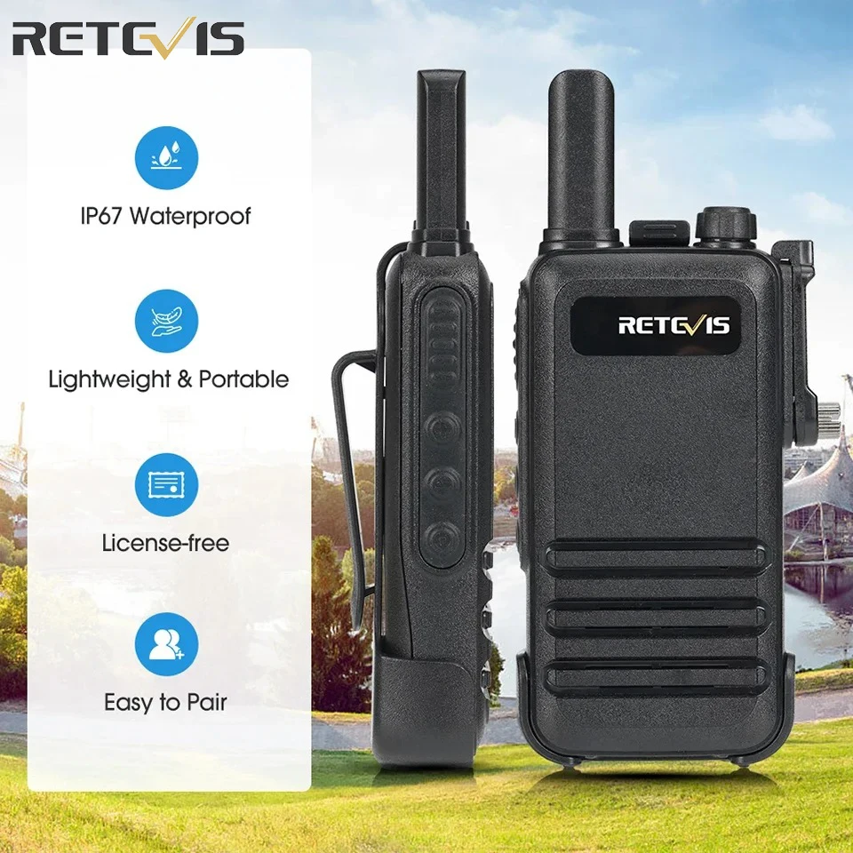 Retevis RB647 IP67 Waterproof Walkie Talkie Professional PMR FRS Mini Two-Way Radio with VOX for Surfing Kayaking Camping