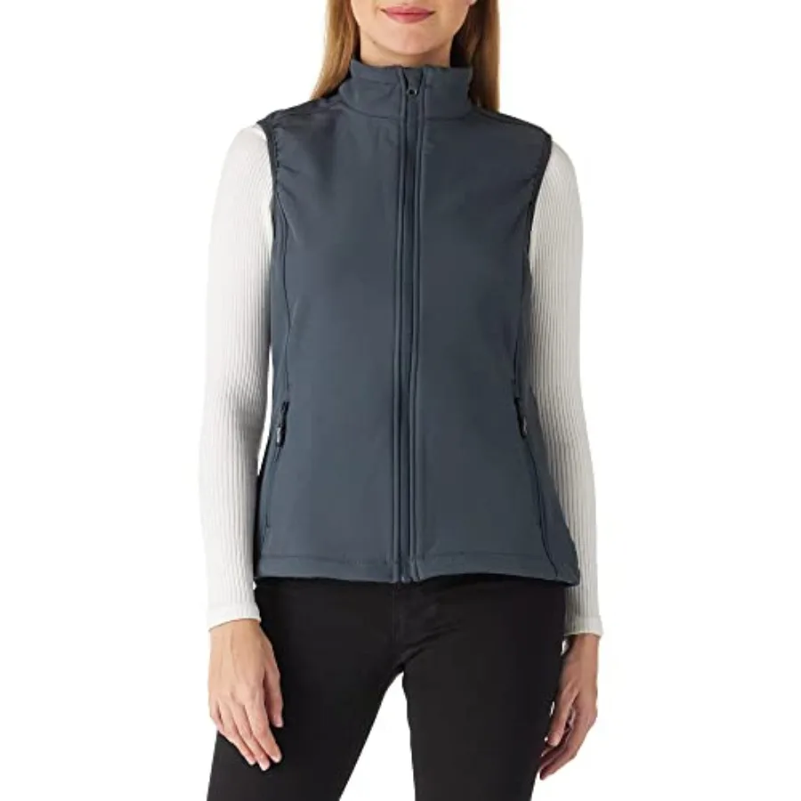 

Женский легкий софтшелл-жилет Outdoor Ventures с флисовой подкладкой, ветрозащитный, на молнии, без рукавов, для бега, походов и гольфа