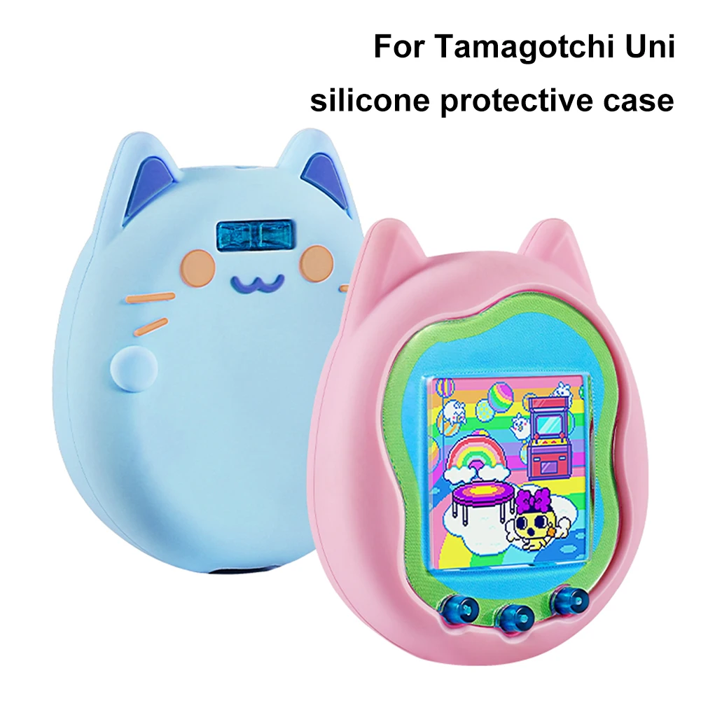 Silicone Case Cartoon Protective Cover for Virtual Interactive Pet Game Machine Protective Sleeve Skin for Tamagotchi Uni