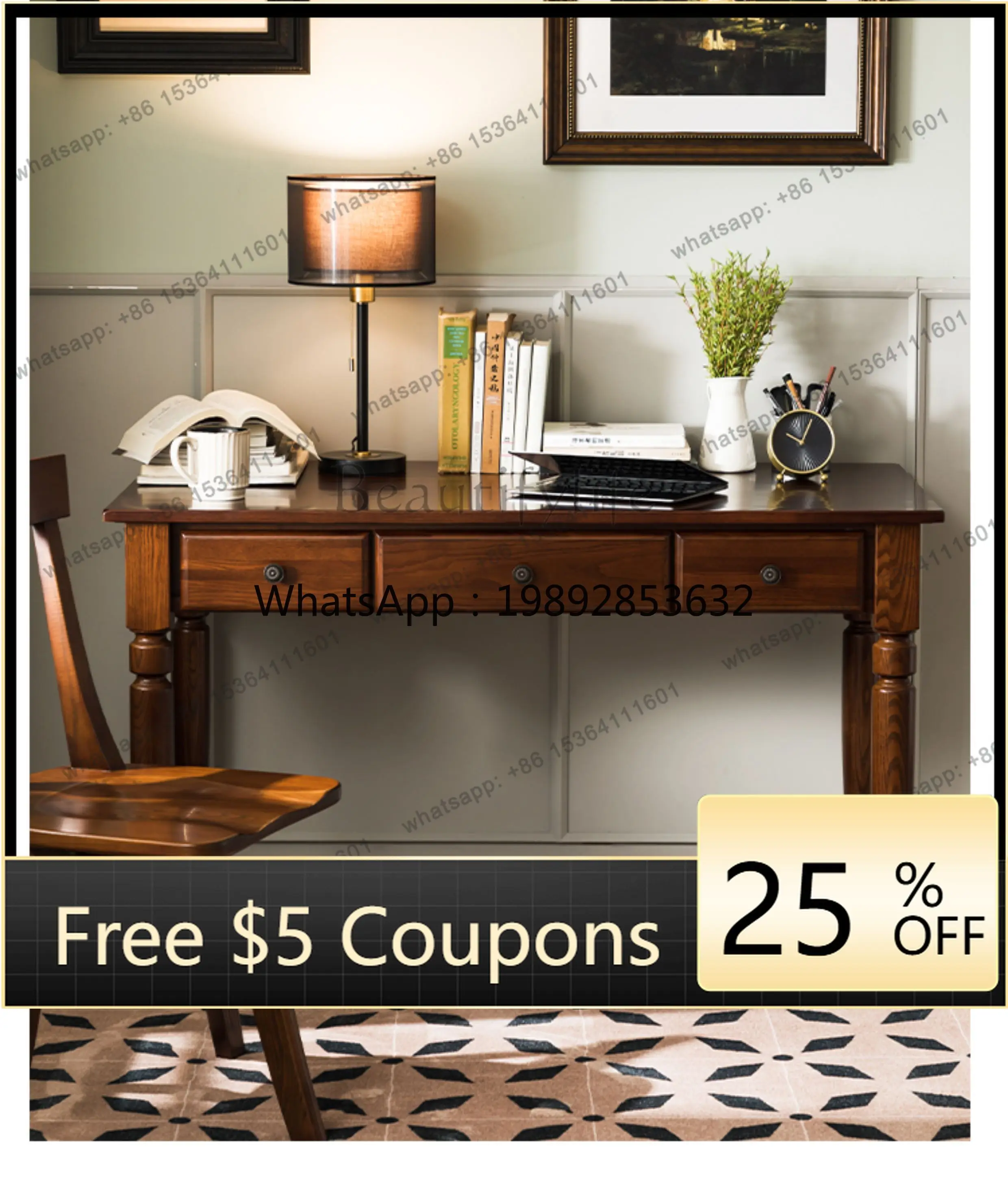 W2 Solid Wood Desk …