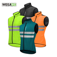 WOSAWE Quick Dry Cycling Vest Windproof Cycling Wind Gilet Water-repellent Cycling Windbreaker Back Zipper Pockets for Men Women