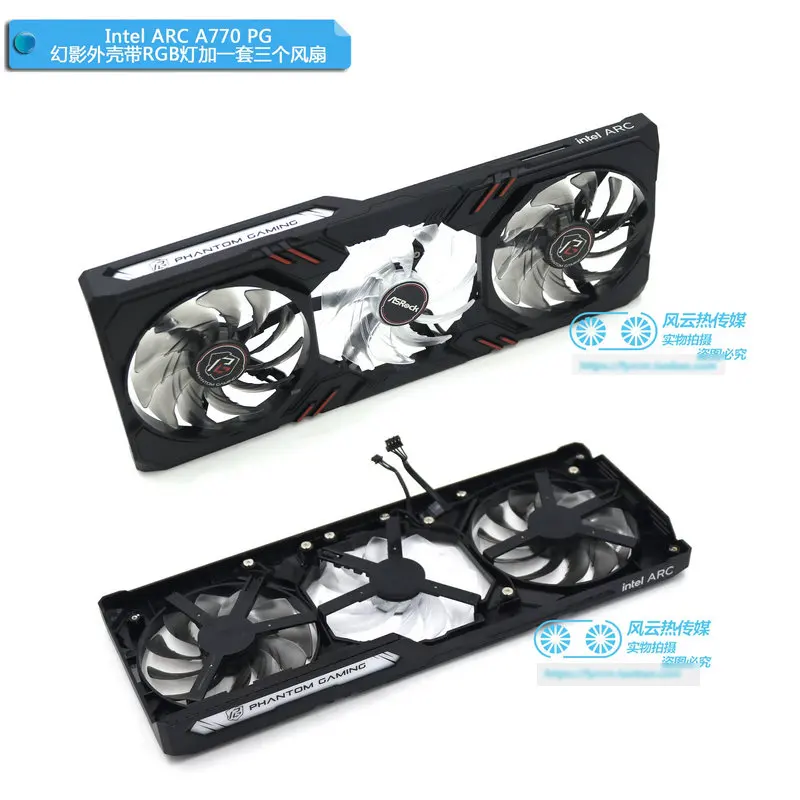 The Frame Shell  Fans for ASROCK ASROCK ARC A380 CL ITX A770 PG Graphics Card