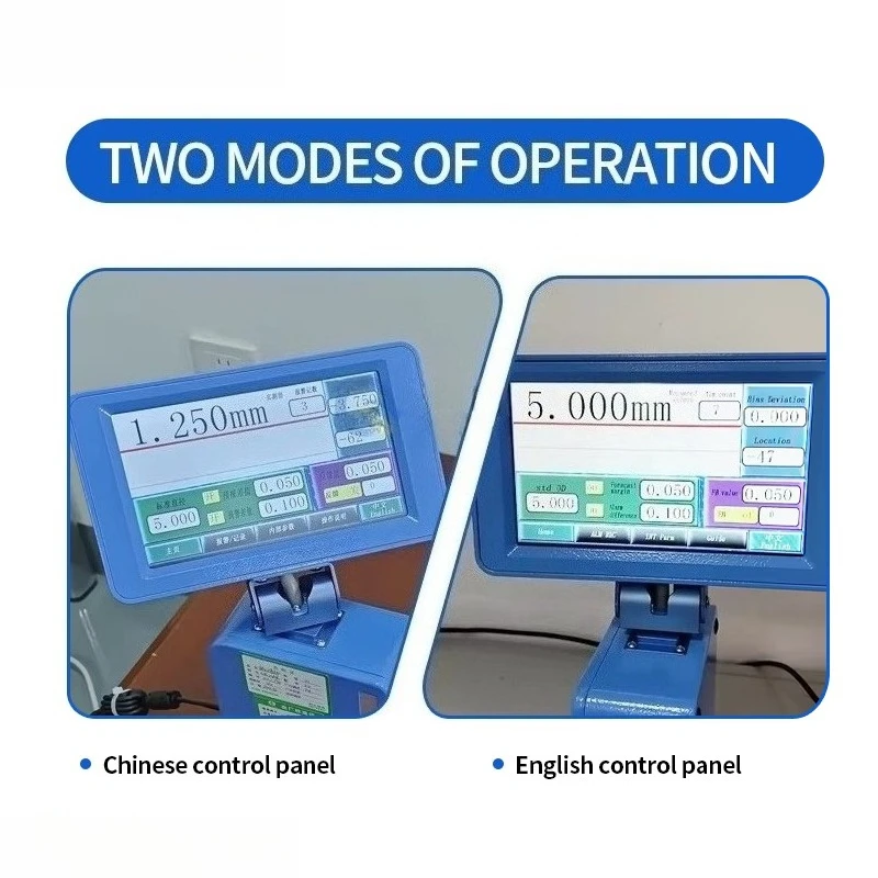Dispositivo de medição sem contato a laser de diâmetro digital instrumento de medição azul 0.1-25mm medição de diâmetro a laser