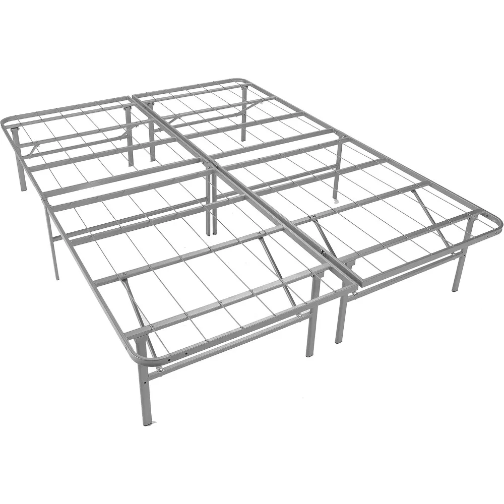 

Premium Platform Bed Base in Silver, Replaces Box Spring and Bed Frame