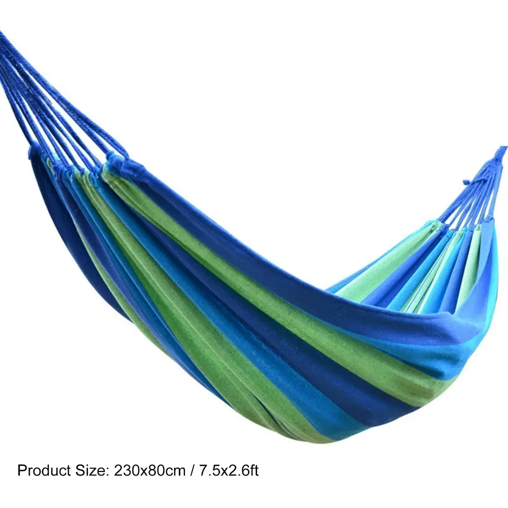 Outdoor camping equipment Color double canvas hammock Anti-rollover hammock for hanging chair in college dormitory