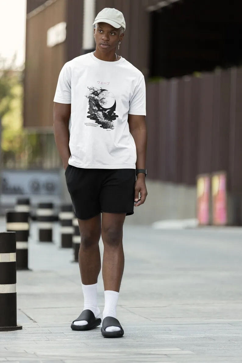 Japanese Shirt With Vintage Graphic For Your Streetwear Outfit, Japan Unisex T-shirt For Harajuku Lovers, Street Wear Clothing