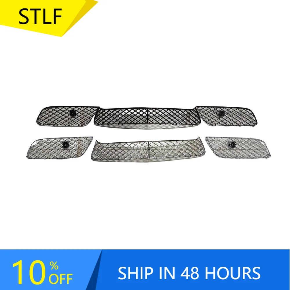 

STLFNew for Bentley Continental GT Front Bumper Vent Covers Chrome Polypropylene 2012-2014 Center Grille