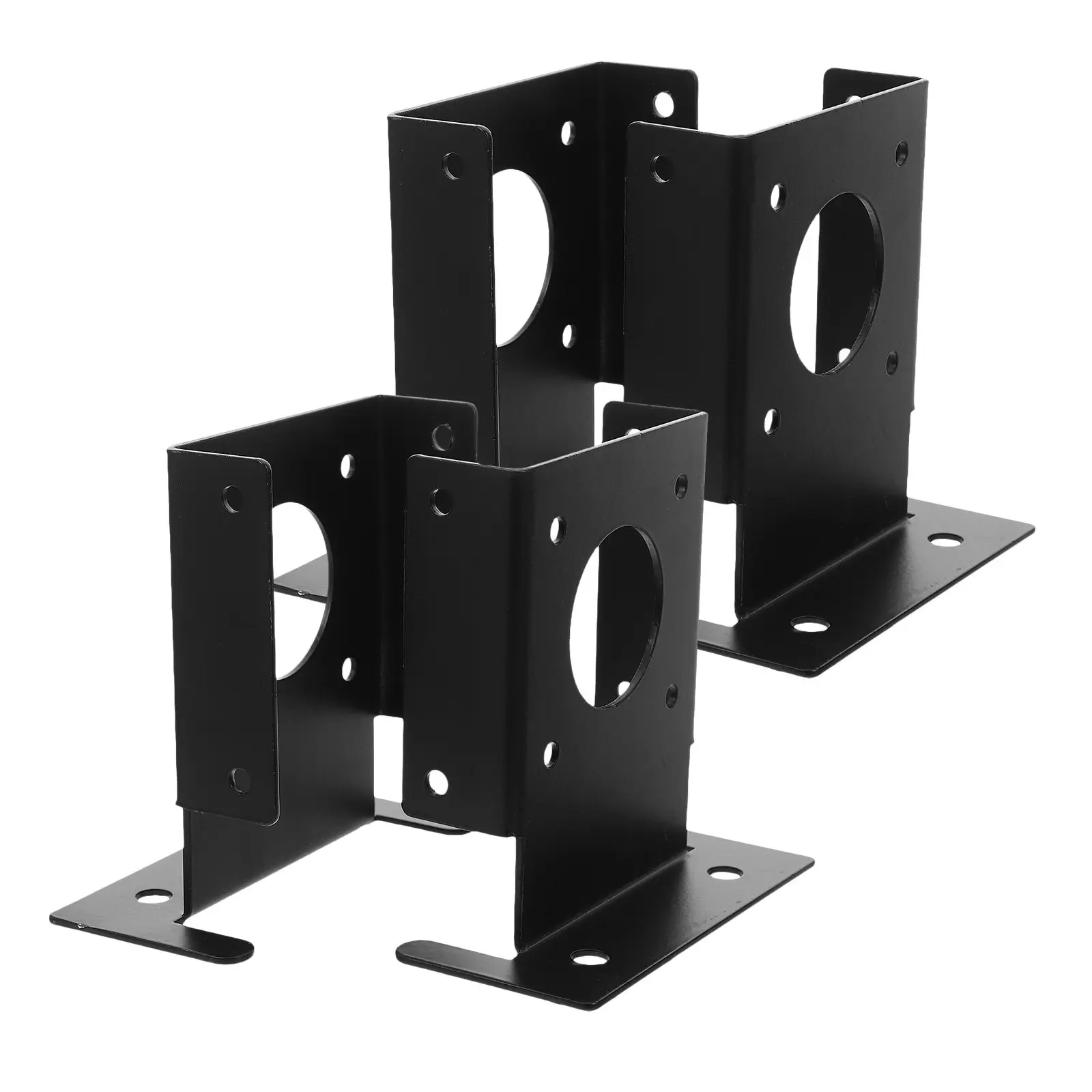 

Комплект из 4 прочных всепогодных опор для столбов перголы, павильона, ограждений, деревянных столбов, черные