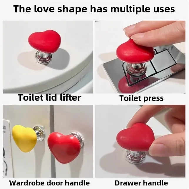 Toilet Press, Heart-shaped Button Accessory, Nail Salon Specific,Universal Flushing Extension Switch, One Item for Multiple Uses - Image 5