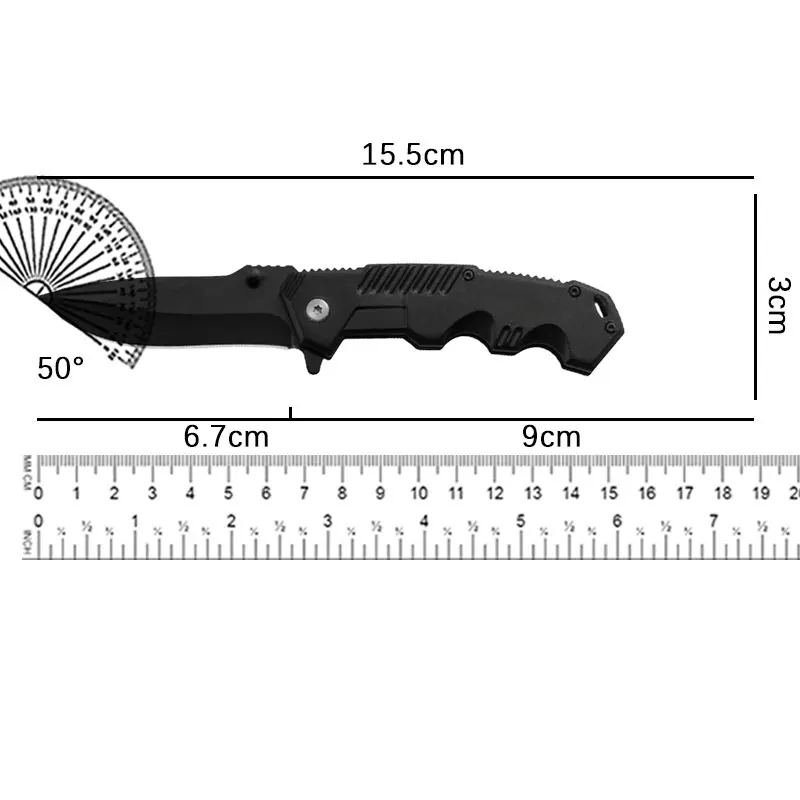 Portable multi-function folding survival knife with sharp pocket, suitable for outdoor camping and military survival