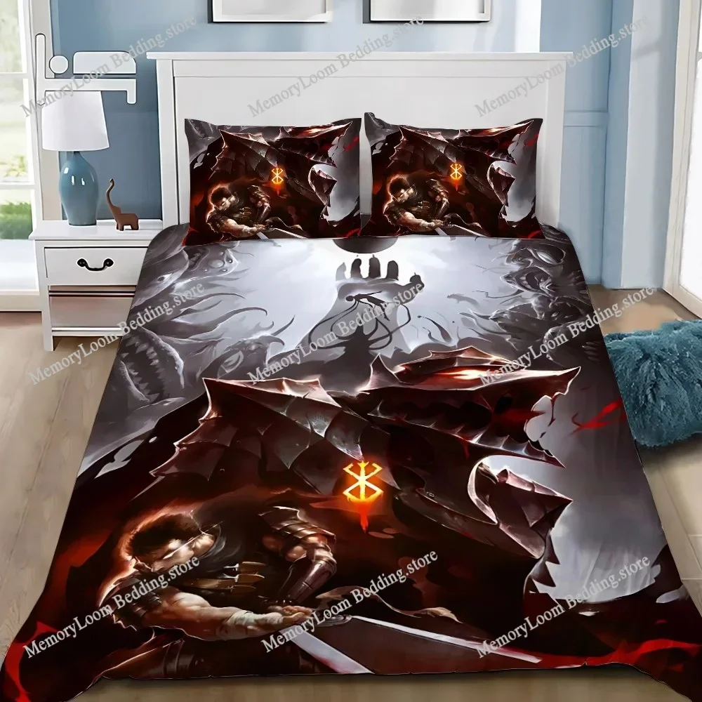 New Berserk Bedding Set Single Twin Full Queen King Size Bed Set Adult Kid Bedroom Duvet cover Sets 3D Print Anime Bed Sheet Set