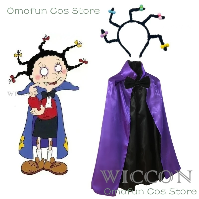 Vampier Mona Cosplay Cosplay Combat Kostuum Cape Stropdas Hoofddeksels Anime Mona Vampier Halloween Feest Outfits Voor Vrouwen