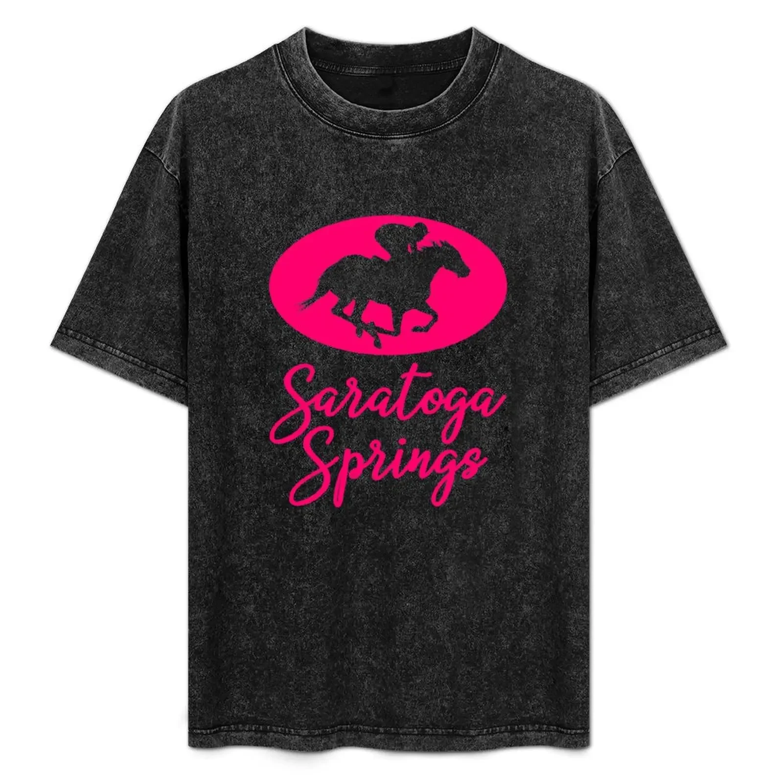 

Saratoga Springs New York Horse and Jockey T-Shirt anime clothes plus size tops T-shirts man cute tops t shirts for men pack