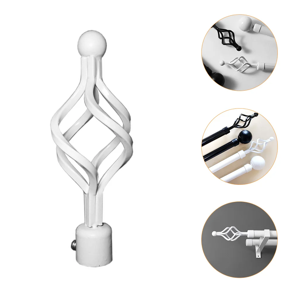 

2pcs Iron Curtain Pole End Caps Creative Roman Rod Heads Decorative Accessories For Living Room Bedroom Home Decoration