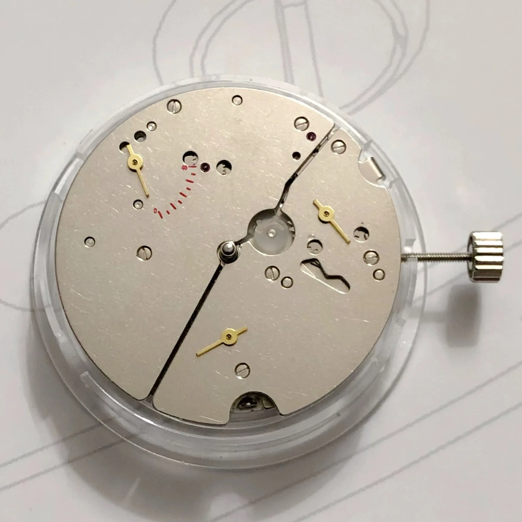 Seagull-T17 Movimento Assista Acessórios, Movimento 10 O'clock Posição, Power Display, 1780, Cinco-pinos Ultra-fino, Mecânica Automática