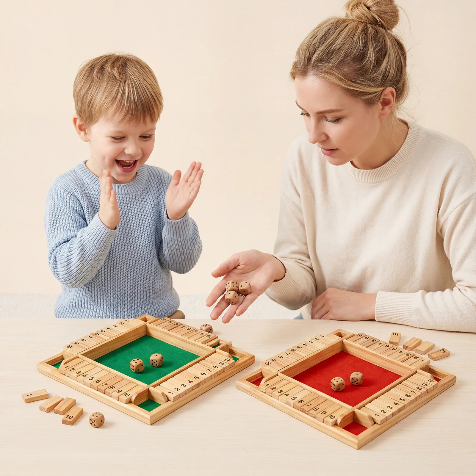 

Interesting Number Flip Board Game, Double-Sided Flip Toy with Smooth Structure, Interactive Educational Play Toy