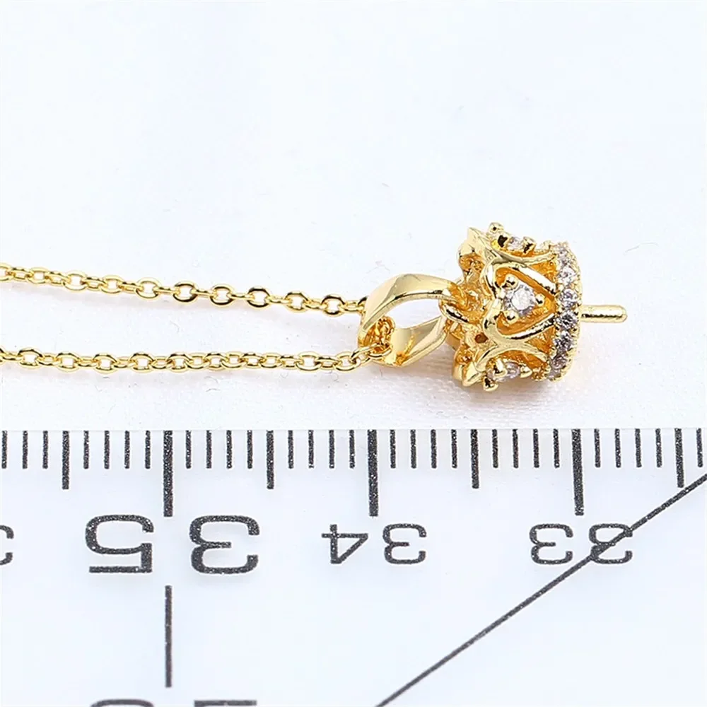 

DIY Gold-Plated Pearl Pendant Setting, Handmade Jewelry Crafting Accessories Jewelry Findings No Pearl No Chain
