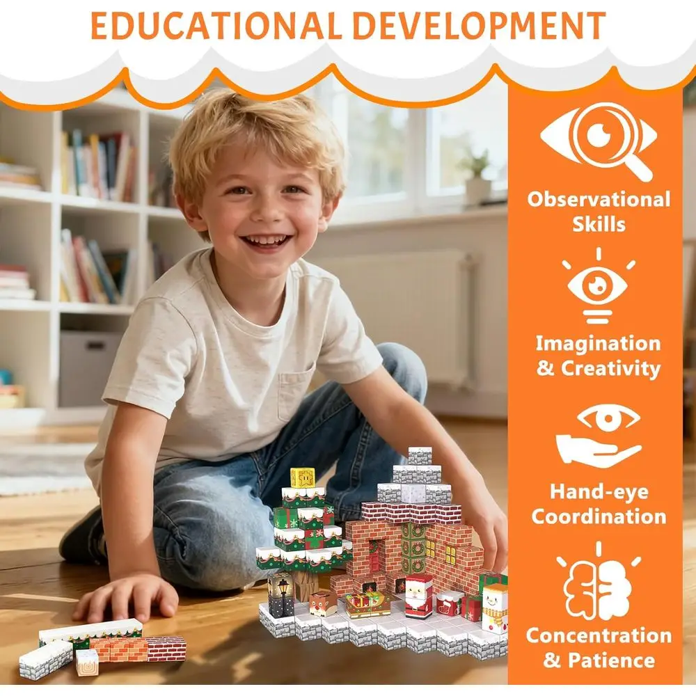 자석 블록 세트 - 300개, 어린이 교육용 STEM 장난감, 몬테소리 영감, 3-12세 적합, 이상적인 선물