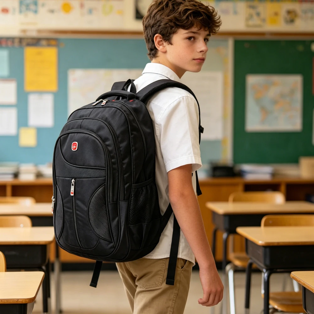 Stilvoller Business-Rucksack für Herren, wasserdicht, 15,6-Zoll-Laptop-Rucksack mit Klappe, mehrere Taschen, lässiger Tagesrucksack für Arbeit, Schule, Design mit mehreren Fächern für den täglichen
